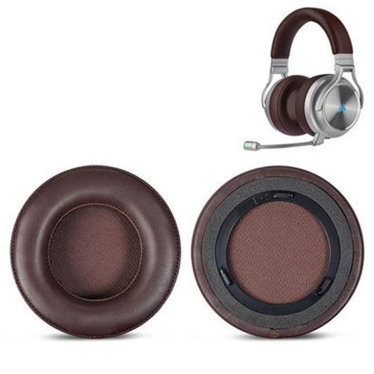 1 Pair Lambskin Replacement Earpads For Corsair Virtuoso RGB WIRELESS XT(Brown) - Earmuff & Pad by buy2fix | Online Shopping UK | buy2fix