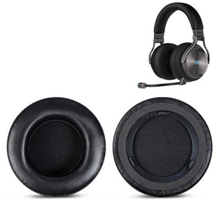 1 Pair Lambskin Replacement Earpads For Corsair Virtuoso RGB WIRELESS XT(Black) - Earmuff & Pad by buy2fix | Online Shopping UK | buy2fix