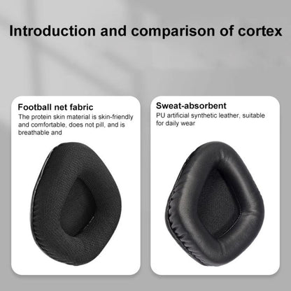 1 Pair Protein Leather and Ice Silk Cloth Cotton Replacement Earpads For Corsair VOID PRO RGB SE(Black) - Earmuff & Pad by buy2fix | Online Shopping UK | buy2fix