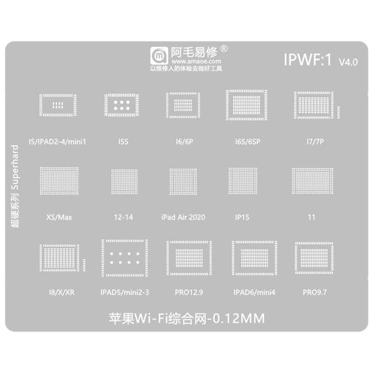 AMAOE 0.12mm Reballing Stencil For WiFi Comprehensive - BGA Stencils by buy2fix | Online Shopping UK | buy2fix