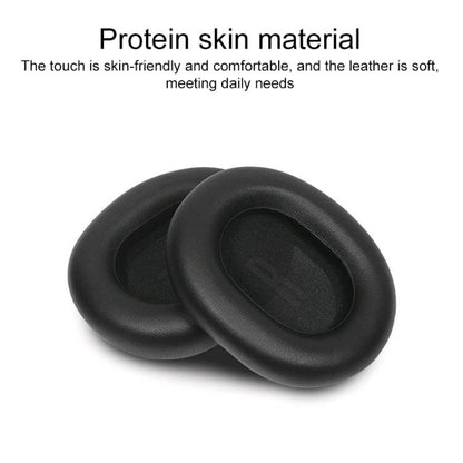 1 Pair Protein Leather Replacement Earpads For Baseus H1i(Black) - Earmuff & Pad by buy2fix | Online Shopping UK | buy2fix