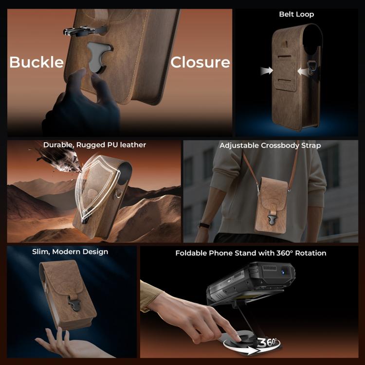 OUKITEL Portable Vertical Phone Waist Bag Desktop Metal Phone Holder Kit -  by OUKITEL | Online Shopping UK | buy2fix