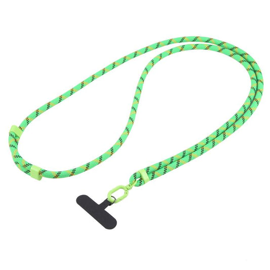 Universal Colorful Buckle Adjustable Mobile Phone Anti-lost Crossbody Lanyard(Green Black Yellow X Pattern) - Lanyards & Wrist Straps by buy2fix | Online Shopping UK | buy2fix
