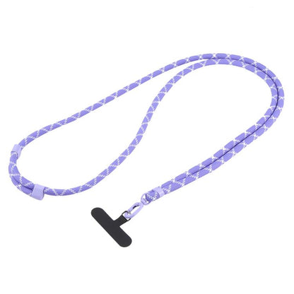 Universal Colorful Buckle Adjustable Mobile Phone Anti-lost Crossbody Lanyard(Purple White) - Lanyards & Wrist Straps by buy2fix | Online Shopping UK | buy2fix