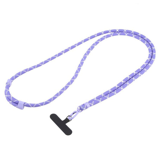 Universal Colorful Buckle Adjustable Mobile Phone Anti-lost Crossbody Lanyard(Purple White) - Lanyards & Wrist Straps by buy2fix | Online Shopping UK | buy2fix