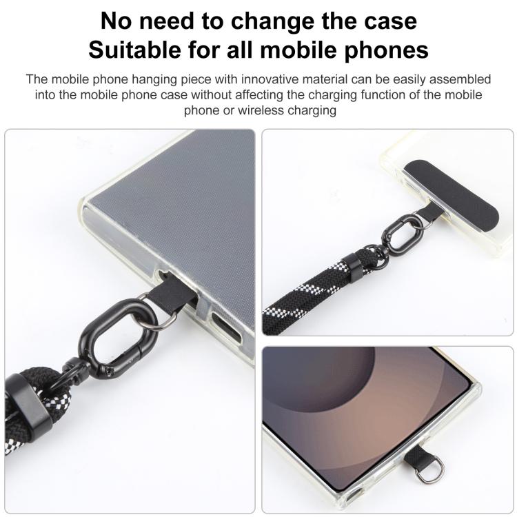 Universal Colorful Buckle Adjustable Mobile Phone Anti-lost Crossbody Lanyard(Pink White) - Lanyards & Wrist Straps by buy2fix | Online Shopping UK | buy2fix
