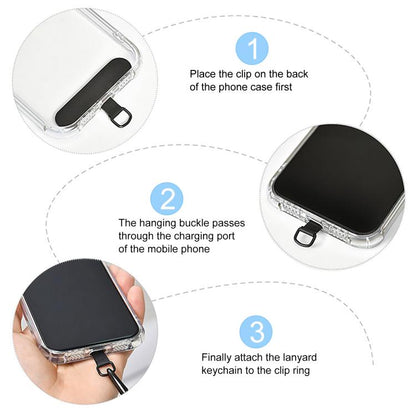 Universal Colorful Buckle Adjustable Mobile Phone Anti-lost Crossbody Lanyard(Black White X Pattern) - Lanyards & Wrist Straps by buy2fix | Online Shopping UK | buy2fix