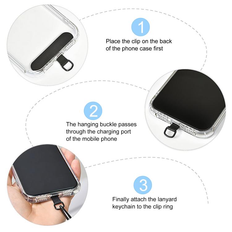 Universal Colorful Buckle Adjustable Mobile Phone Anti-lost Crossbody Lanyard(Black White Twill) - Lanyards & Wrist Straps by buy2fix | Online Shopping UK | buy2fix