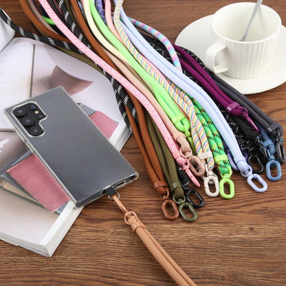 Universal Colorful Buckle Adjustable Mobile Phone Anti-lost Crossbody Lanyard(Green Black Yellow X Pattern) - Lanyards & Wrist Straps by buy2fix | Online Shopping UK | buy2fix
