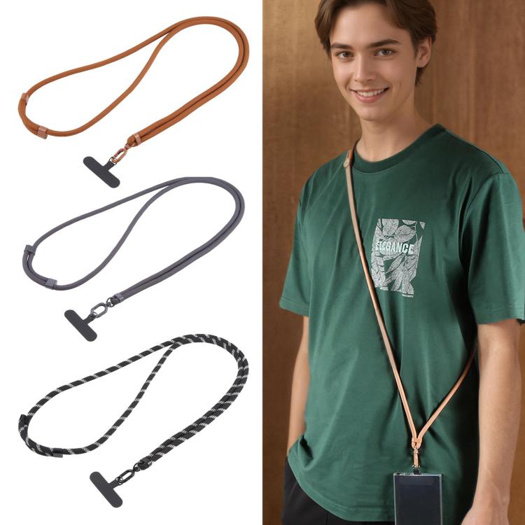 Universal Colorful Buckle Adjustable Mobile Phone Anti-lost Crossbody Lanyard(Black White Twill) - Lanyards & Wrist Straps by buy2fix | Online Shopping UK | buy2fix