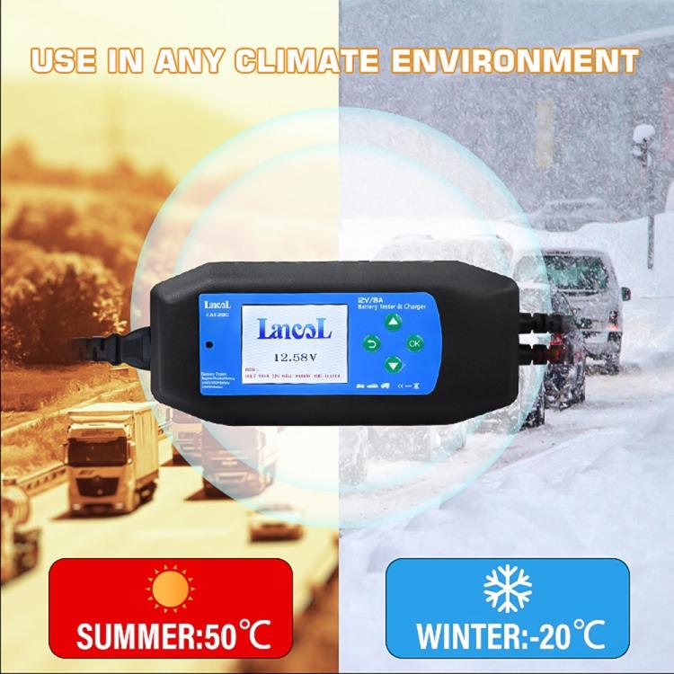 CAT-280 2 in 1 Car Battery Charger & Color Screen Battery Tester, US Plug - Electronic Test by buy2fix | Online Shopping UK | buy2fix