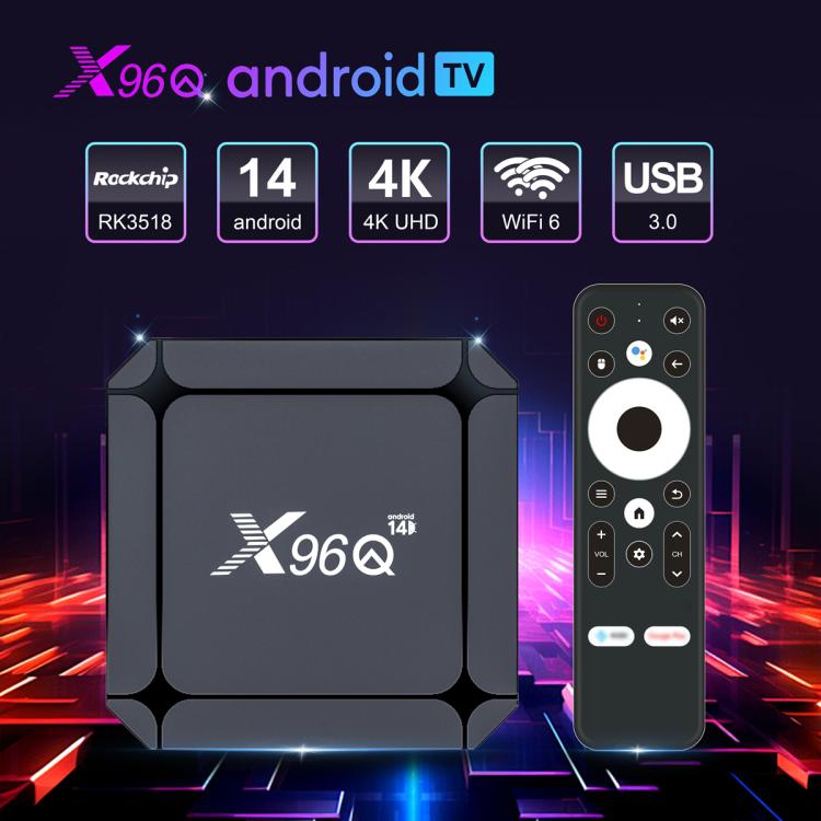 X96Q Android 14 Smart TV Box, RK3518 Quad-Core Cortex-A53, Memory:2GB+16GB(US Plug) - Others by buy2fix | Online Shopping UK | buy2fix