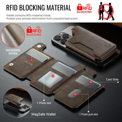 MAGKING K3 Series MagSafe RFID Card Bag(Coffee) - Adhesive Card Holders by MAGKING | Online Shopping UK | buy2fix
