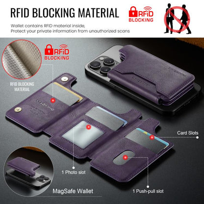 MAGKING K3 Series MagSafe RFID Card Bag(Purple) - Adhesive Card Holders by MAGKING | Online Shopping UK | buy2fix