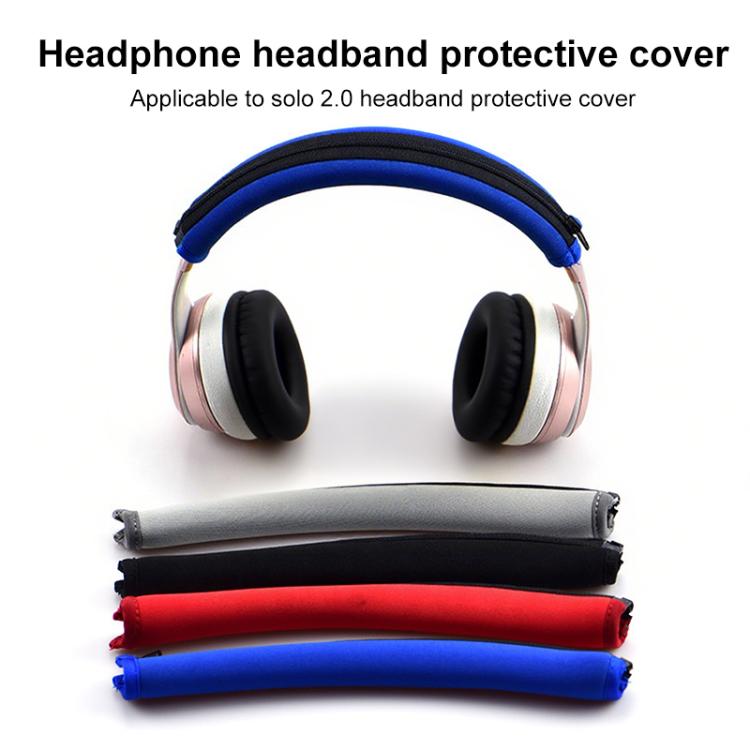For Beats Solo3 / Solo2 Neoprene Zipper Headband Cushion Pad Replacement Parts(Black) - Earmuff & Pad by buy2fix | Online Shopping UK | buy2fix