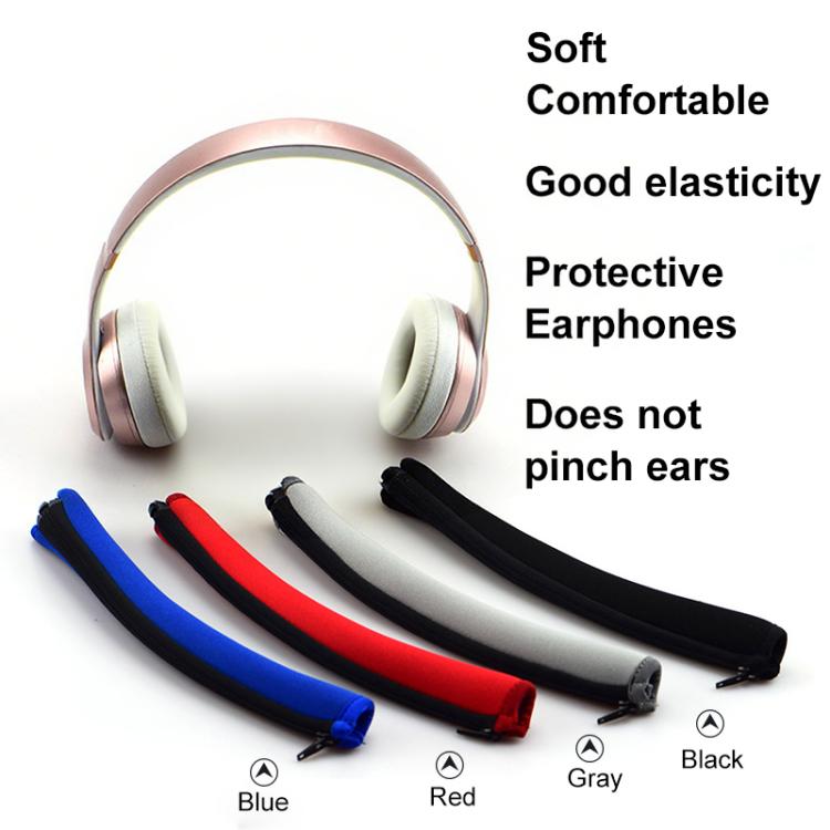 For Beats Solo3 / Solo2 Neoprene Zipper Headband Cushion Pad Replacement Parts(Black) - Earmuff & Pad by buy2fix | Online Shopping UK | buy2fix