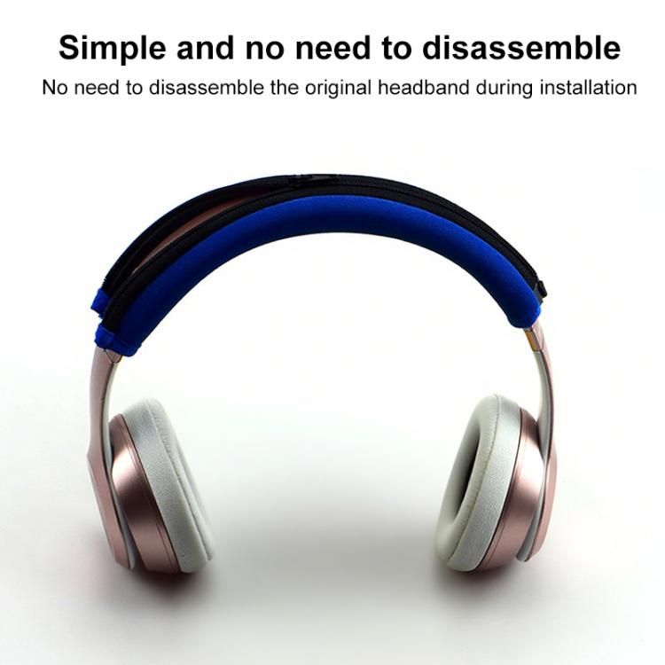 For Beats Solo3 / Solo2 Neoprene Zipper Headband Cushion Pad Replacement Parts(Blue) - Earmuff & Pad by buy2fix | Online Shopping UK | buy2fix