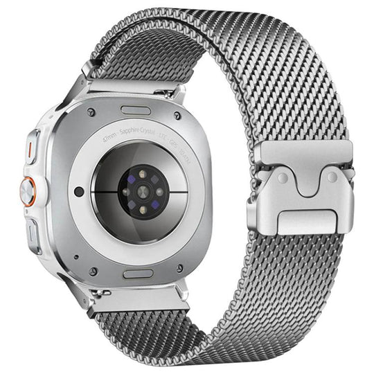 For Galaxy Watch Ultra2 2026 / 2025 / 1 2024 Umbrella Buckle Milanese Stainless Steel Watch Band(Silver)