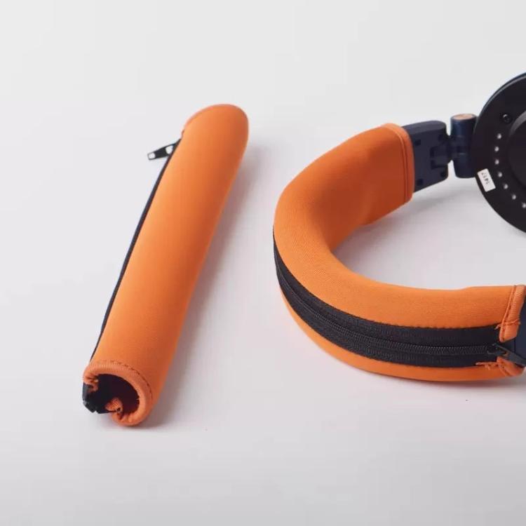 For Audio Technica ATH-M50X / M40X Neoprene Zipper Headband Cushion Pad Replacement Parts(Orange) - Earmuff & Pad by buy2fix | Online Shopping UK | buy2fix