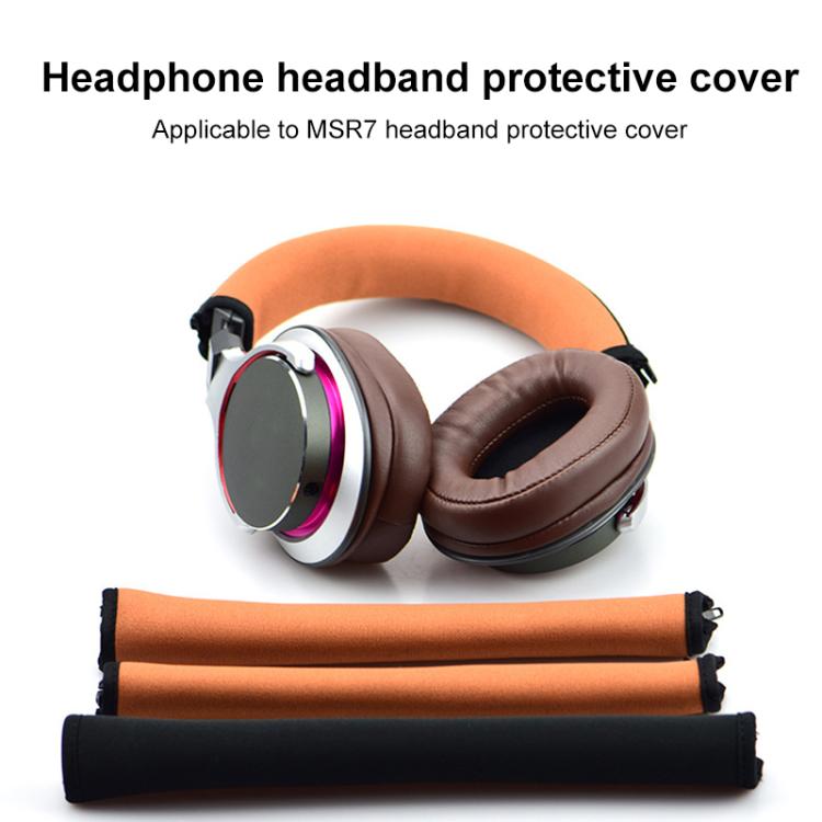 For Audio Technica ATH-MSR7 Neoprene Zipper Headband Cushion Pad Replacement Parts(Orange) - Earmuff & Pad by buy2fix | Online Shopping UK | buy2fix
