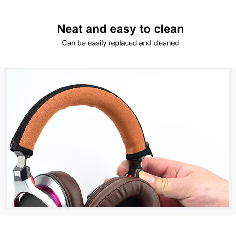 For Audio Technica ATH-MSR7 Neoprene Zipper Headband Cushion Pad Replacement Parts(Orange) - Earmuff & Pad by buy2fix | Online Shopping UK | buy2fix