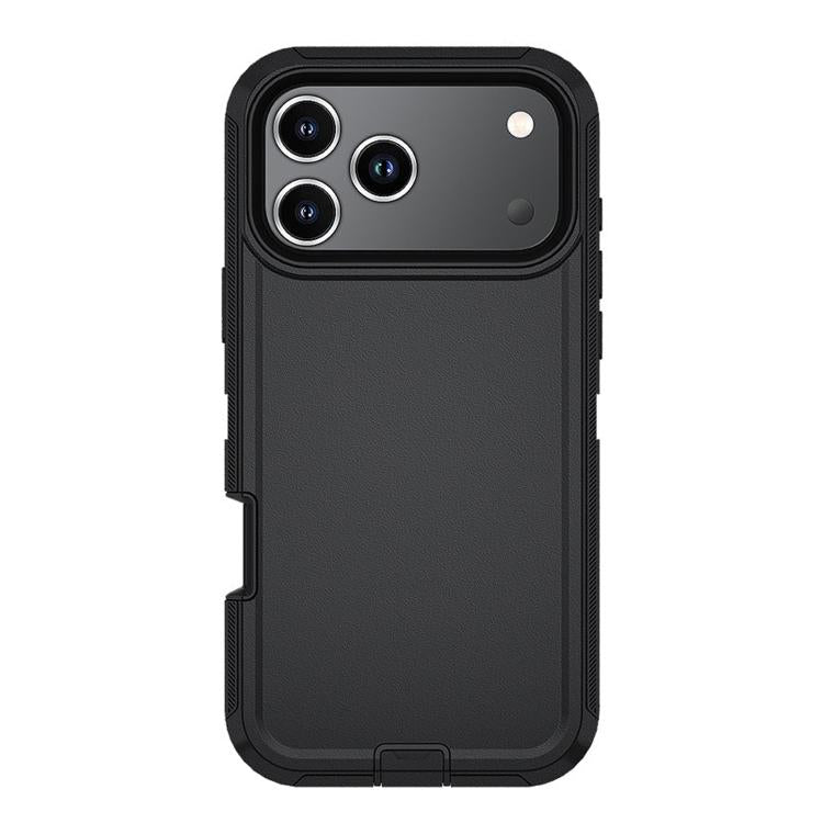 For iPhone 17 Pro Kalebol Shockproof PC Hybrid TPU Phone Case with Back Clip(Black) - iPhone 17 Pro Cases by Kalebol | Online Shopping UK | buy2fix