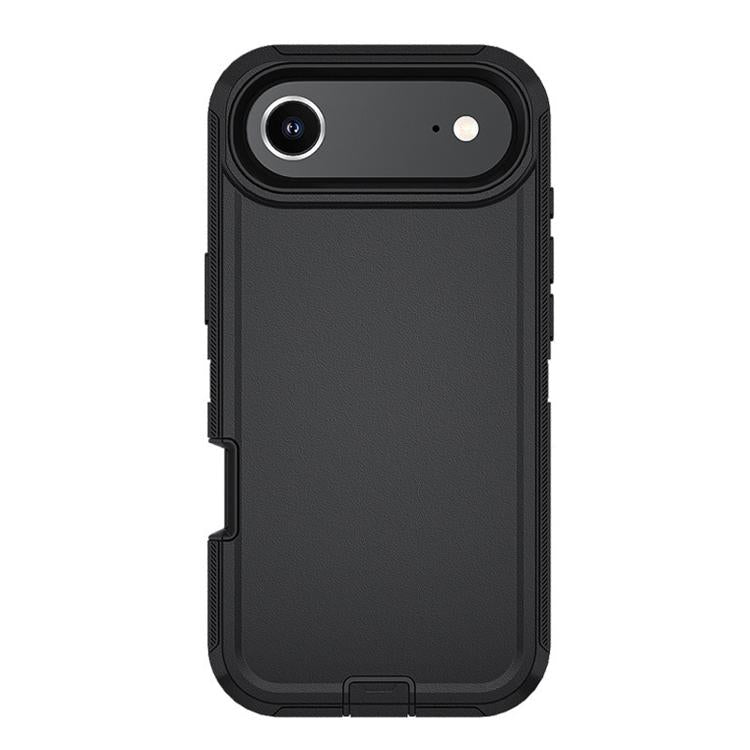 For iPhone 17 Air Kalebol Shockproof PC Hybrid TPU Phone Case with Back Clip(Black) - iPhone 17 Air Cases by Kalebol | Online Shopping UK | buy2fix