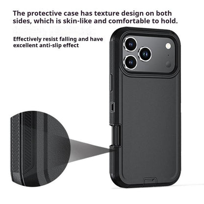 For iPhone 17 Kalebol Shockproof PC Hybrid TPU Phone Case with Back Clip(Black) - iPhone 17 Cases by Kalebol | Online Shopping UK | buy2fix