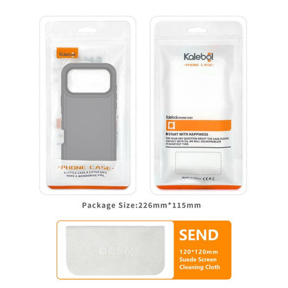 For iPhone 17 Air Kalebol Shockproof PC Hybrid TPU Phone Case with Back Clip(Black) - iPhone 17 Air Cases by Kalebol | Online Shopping UK | buy2fix