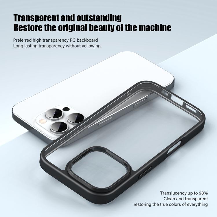 For iPhone 16 Pro Max iPAKY Bright Color Series Shockproof PC+TPU Phone Case(Grey) - iPhone 16 Pro Max Cases by iPAKY | Online Shopping UK | buy2fix