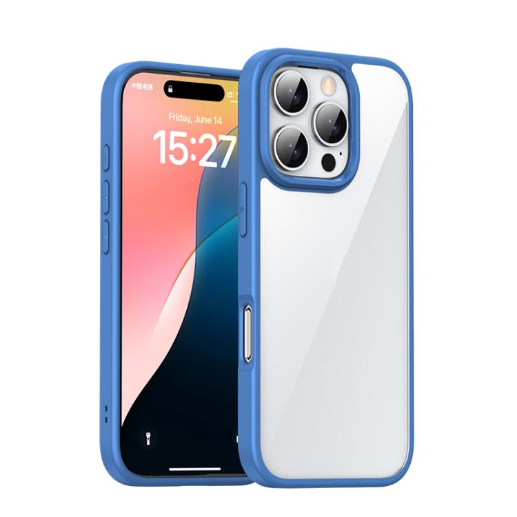 For iPhone 16 Pro iPAKY Bright Color Series Shockproof PC+TPU Phone Case(Blue) - iPhone 16 Pro Cases by iPAKY | Online Shopping UK | buy2fix