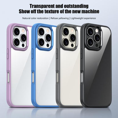 For iPhone 16 Pro iPAKY Bright Color Series Shockproof PC+TPU Phone Case(Blue) - iPhone 16 Pro Cases by iPAKY | Online Shopping UK | buy2fix