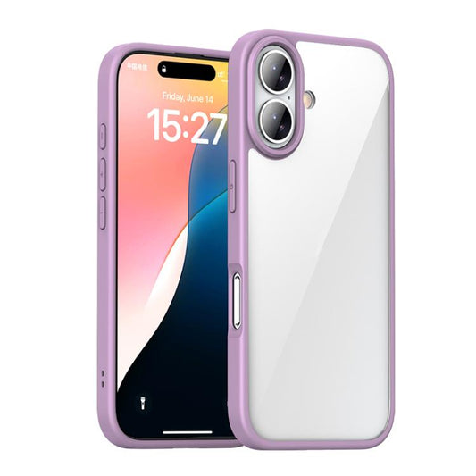 For iPhone 16 Plus iPAKY Bright Color Series Shockproof PC+TPU Phone Case(Purple) - iPhone 16 Plus Cases by iPAKY | Online Shopping UK | buy2fix