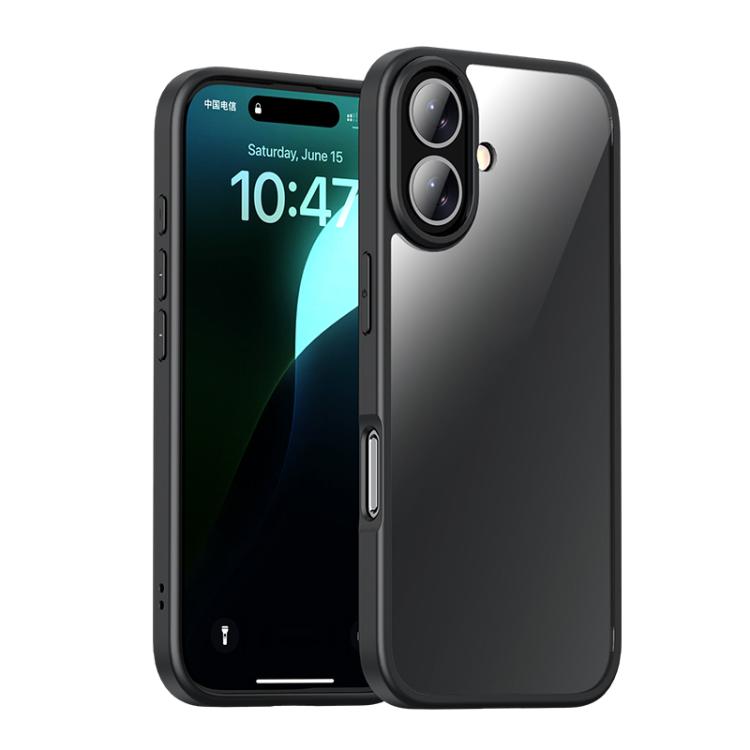 For iPhone 16 Plus iPAKY Bright Color Series Shockproof PC+TPU Phone Case(Black) - iPhone 16 Plus Cases by iPAKY | Online Shopping UK | buy2fix