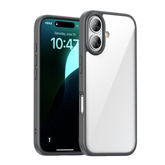 For iPhone 16 Plus iPAKY Bright Color Series Shockproof PC+TPU Phone Case(Grey) - iPhone 16 Plus Cases by iPAKY | Online Shopping UK | buy2fix