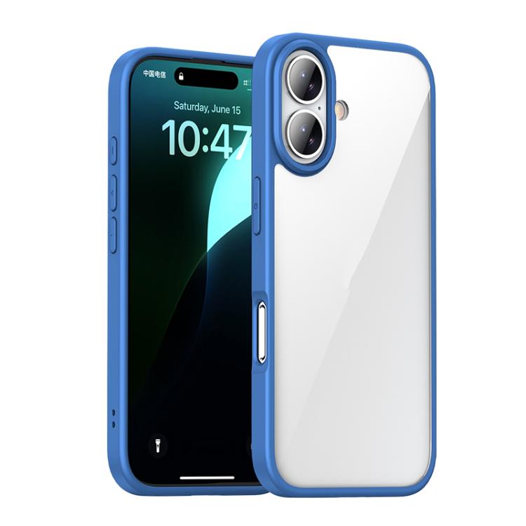 For iPhone 16 Plus iPAKY Bright Color Series Shockproof PC+TPU Phone Case(Blue) - iPhone 16 Plus Cases by iPAKY | Online Shopping UK | buy2fix