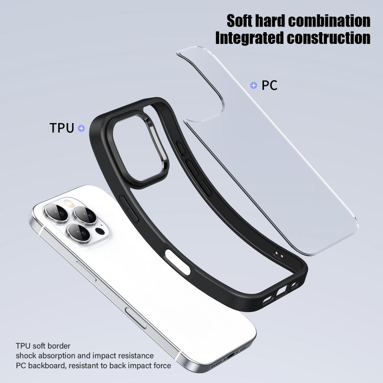 For iPhone 16 iPAKY Bright Color Series Shockproof PC+TPU Phone Case(Grey) - iPhone 16 Cases by iPAKY | Online Shopping UK | buy2fix