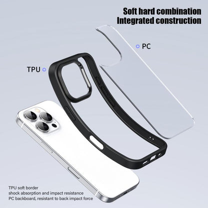 For iPhone 16 iPAKY Bright Color Series Shockproof PC+TPU Phone Case(Grey) - iPhone 16 Cases by iPAKY | Online Shopping UK | buy2fix