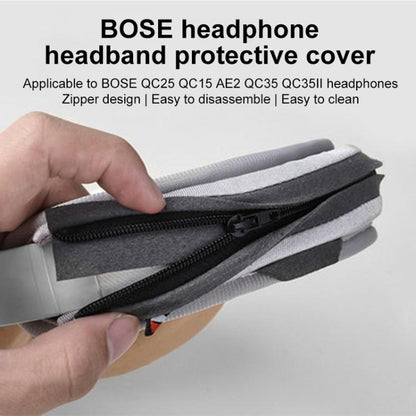 Neoprene Zipper Headband Protective Cover For BOSE QC25 / QC15 / QC35 II, Model:Large-Black Grey - Earmuff & Pad by buy2fix | Online Shopping UK | buy2fix