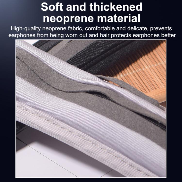 Neoprene Zipper Headband Protective Cover For BOSE QC25 / QC15 / QC35 II, Model:Small-Black Grey - Earmuff & Pad by buy2fix | Online Shopping UK | buy2fix