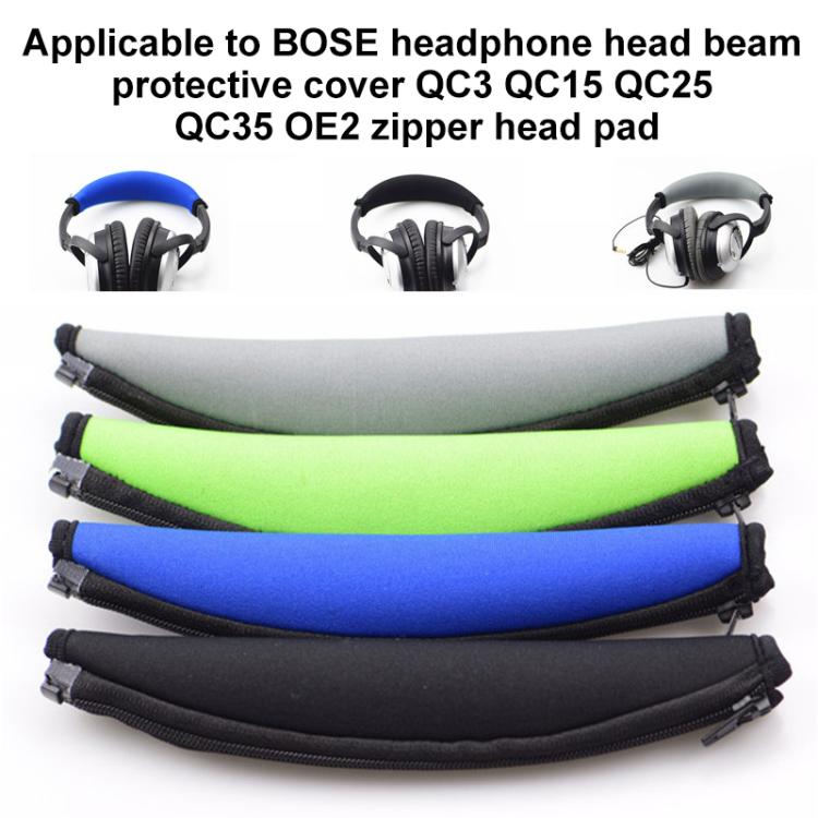 Neoprene Zipper Headband Protective Cover For BOSE QC2 / QC15 / AE2 / AE2W(Black) - Earmuff & Pad by buy2fix | Online Shopping UK | buy2fix