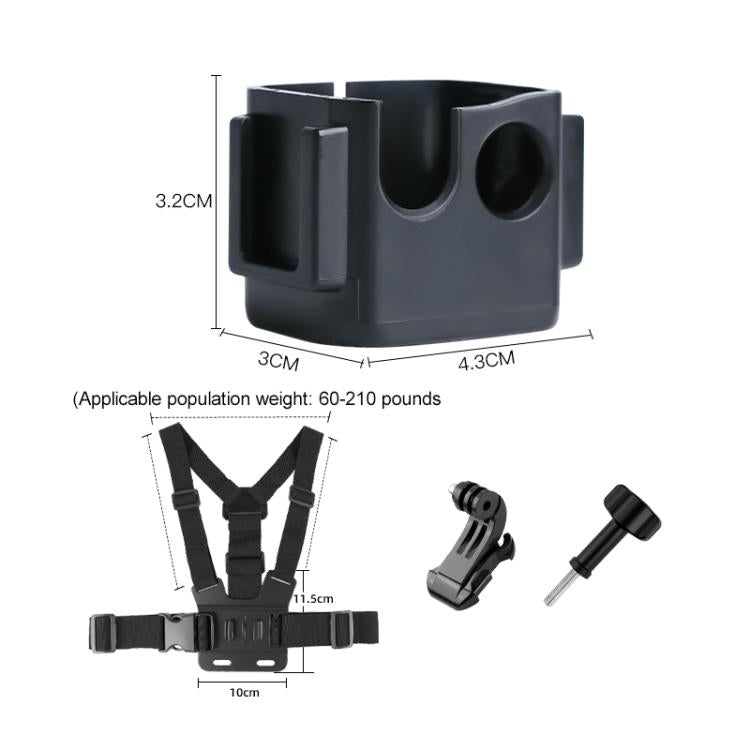 For DJI Osmo Pocket 3 Adapter Expansion Bracket Frame with Chest Strap - Mount & Holder by buy2fix | Online Shopping UK | buy2fix