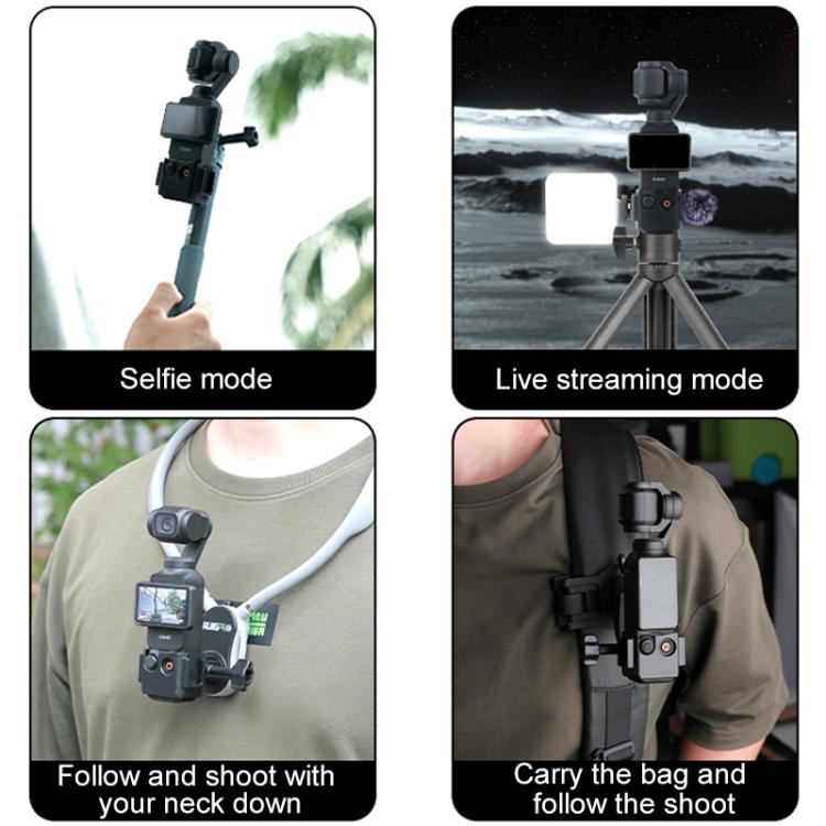 For DJI Osmo Pocket 3 Adapter Expansion Bracket Frame with Head Strap - Mount & Holder by buy2fix | Online Shopping UK | buy2fix