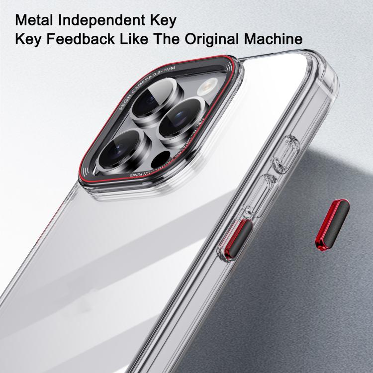 For iPhone 16 Pro iPAKY MG Series Transparent PC+TPU Phone Case(Transparent Blue) - iPhone 16 Pro Cases by iPAKY | Online Shopping UK | buy2fix