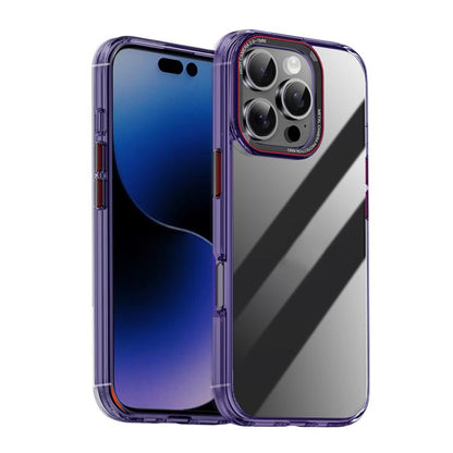 For iPhone 16 Pro iPAKY MG Series Transparent PC+TPU Phone Case(Transparent Purple) - iPhone 16 Pro Cases by iPAKY | Online Shopping UK | buy2fix