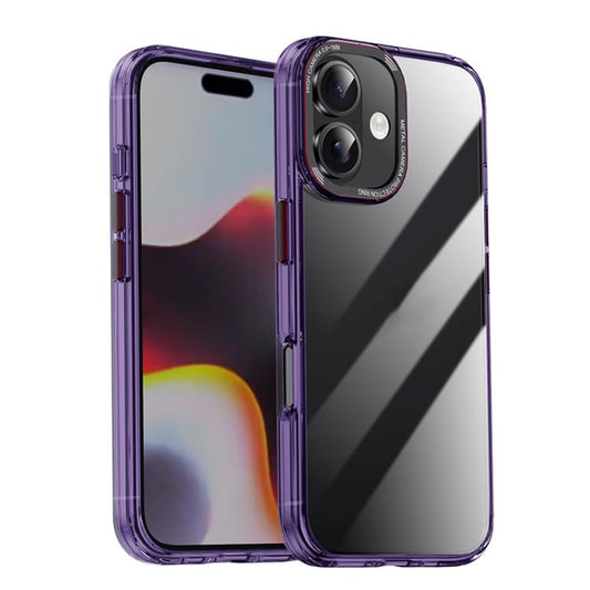 For iPhone 16 Plus iPAKY MG Series Transparent PC+TPU Phone Case(Transparent Purple) - iPhone 16 Plus Cases by iPAKY | Online Shopping UK | buy2fix