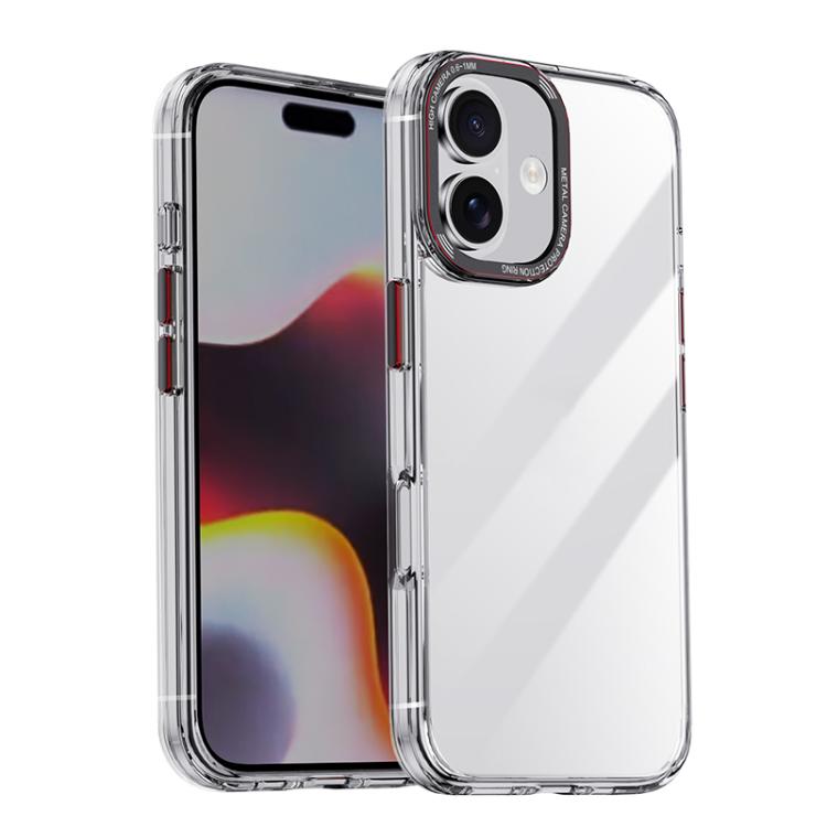 For iPhone 16 iPAKY MG Series Transparent PC+TPU Phone Case(Transparent) - iPhone 16 Cases by iPAKY | Online Shopping UK | buy2fix