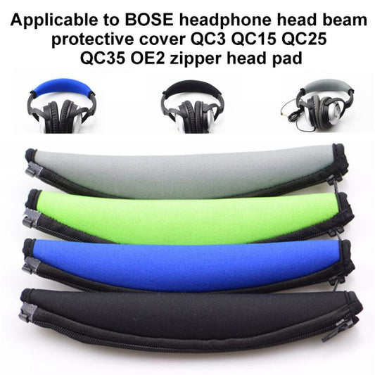 Neoprene Zipper Headband Protective Cover For BOSE QC25 / QC35(Grey) - Earmuff & Pad by buy2fix | Online Shopping UK | buy2fix