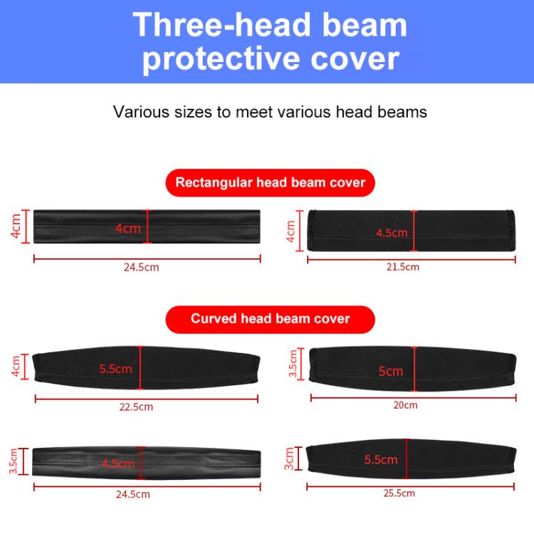 Universal PU Leather Headband Protective Cover, Size:Curved 24.5x11x8.5cm(Black) - Earmuff & Pad by buy2fix | Online Shopping UK | buy2fix