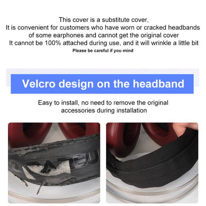 Universal PU Leather Headband Protective Cover, Size:Curved 24.5x11x8.5cm(Black) - Earmuff & Pad by buy2fix | Online Shopping UK | buy2fix